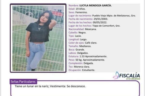 Has visto a… Lucyla Mendoza, la víctima 13 de desaparición que expone la trata en Montaña alta